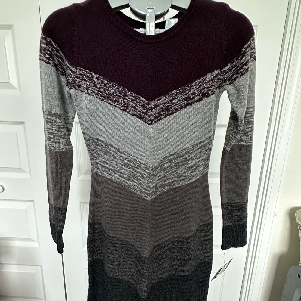 by & by Women's Chevron Knit Sweater - Burgundy, Gray, Black NWT